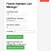 Phone number list manager