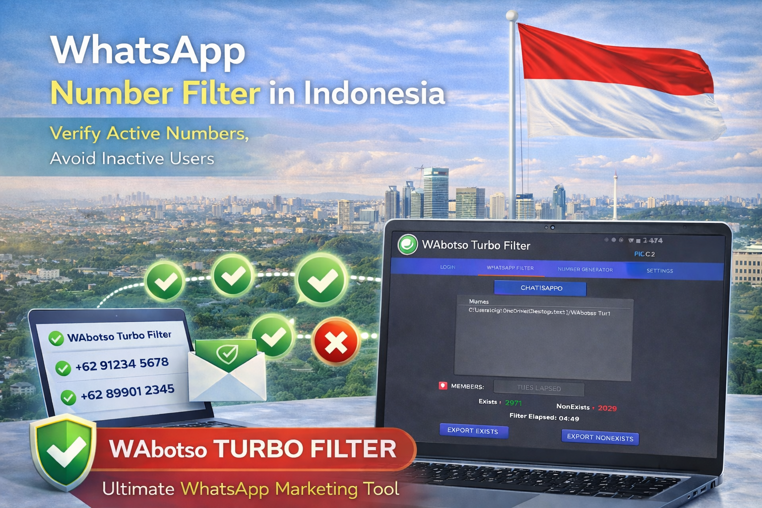 Whatsapp Number Filter in Indonesia