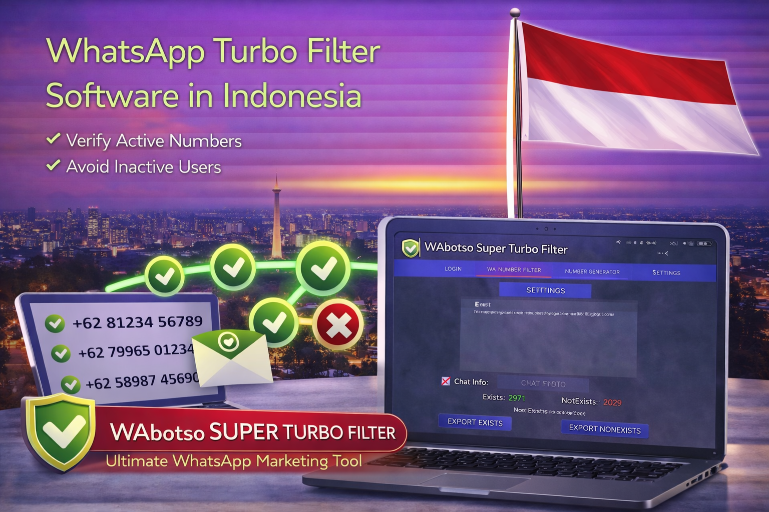 Whatsapp Turbo Filter Software in Indonesia