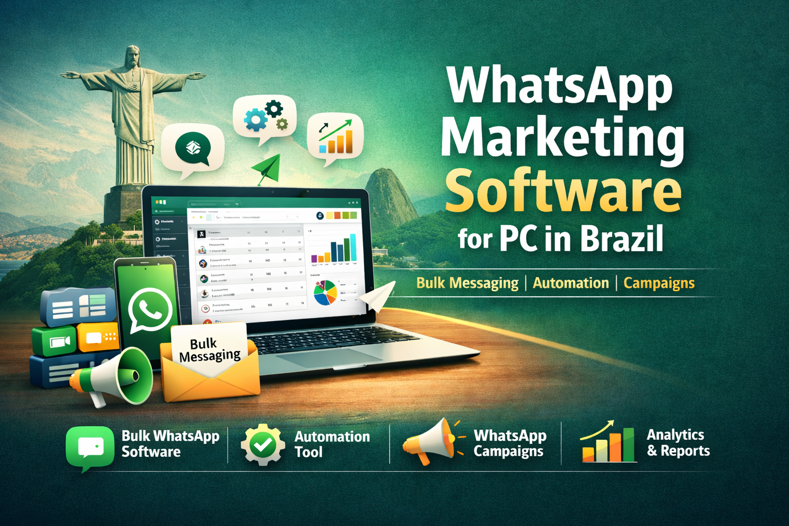WhatsApp Marketing Software for PC in Brazil