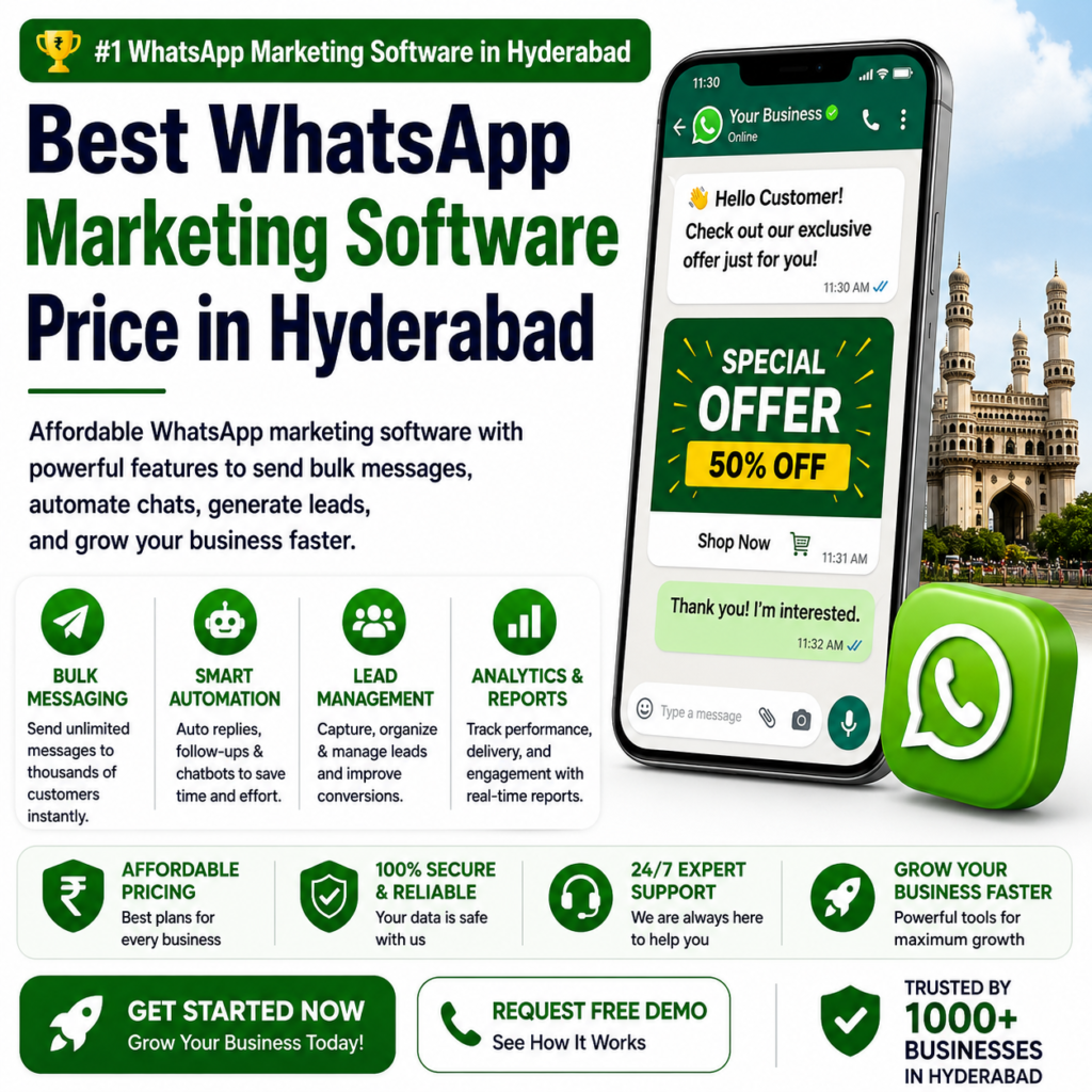 WhatsApp Marketing Software Price in Hyderabad