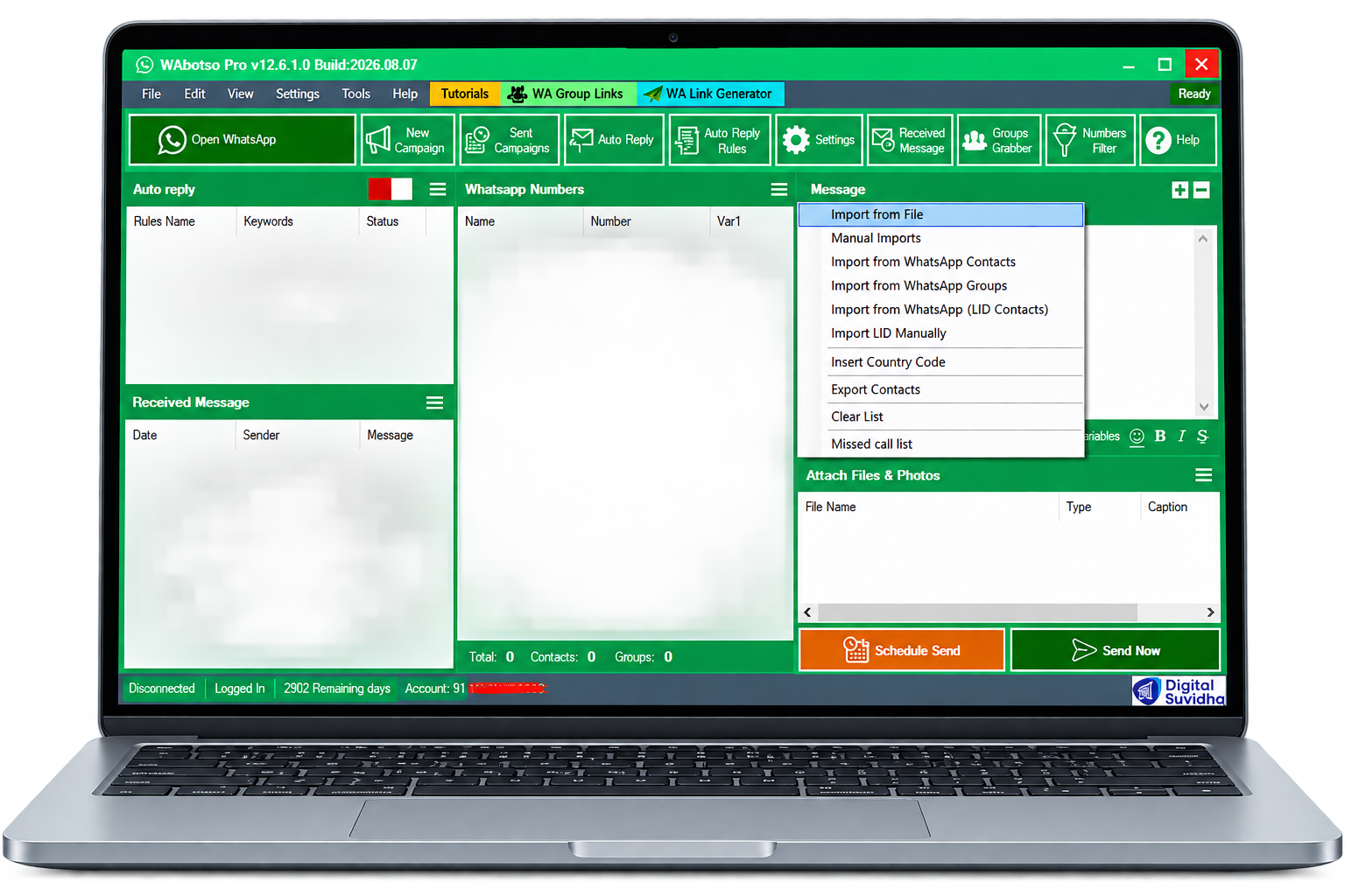 import excel file